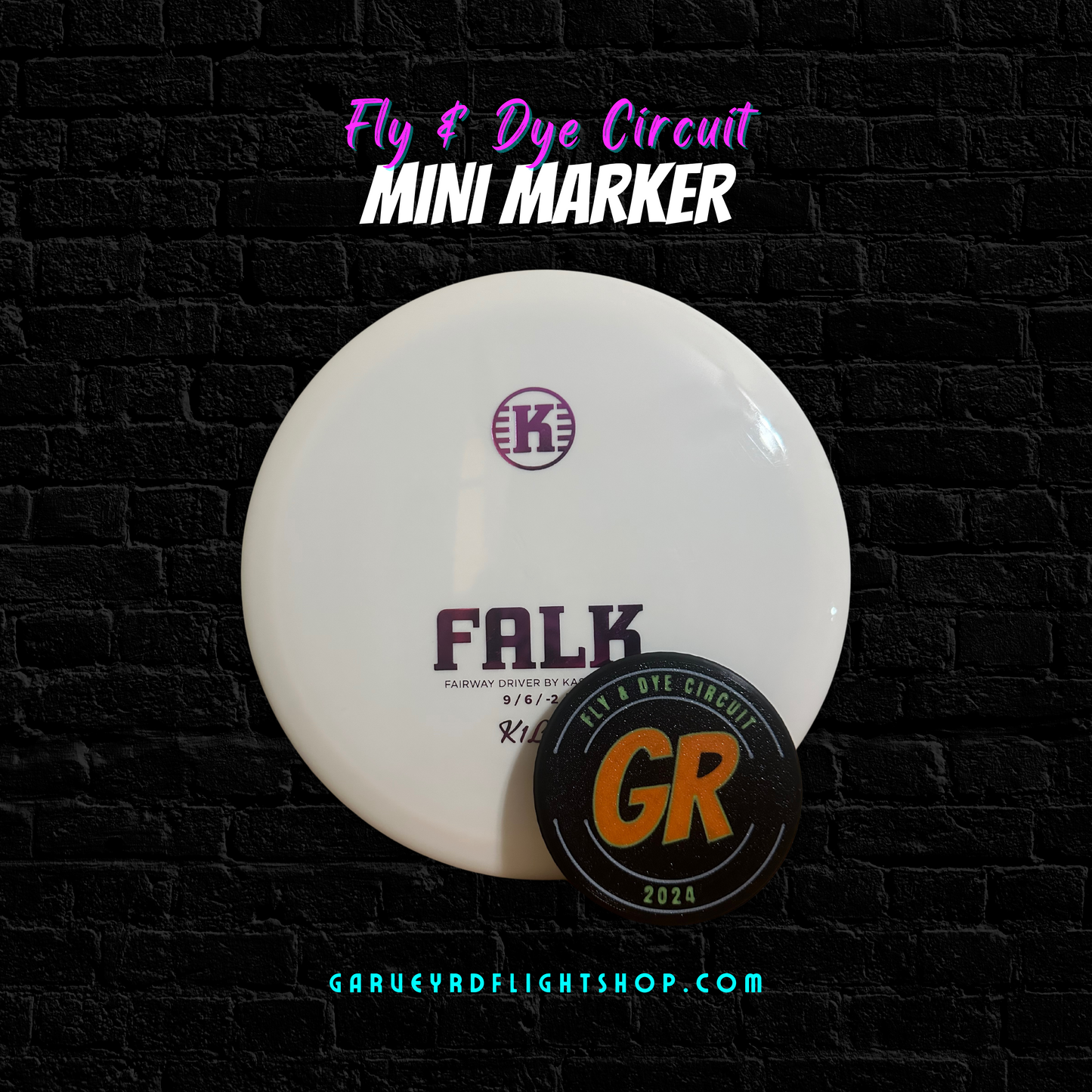 Fly & Dye Circuit Disc Golf Mini Marker