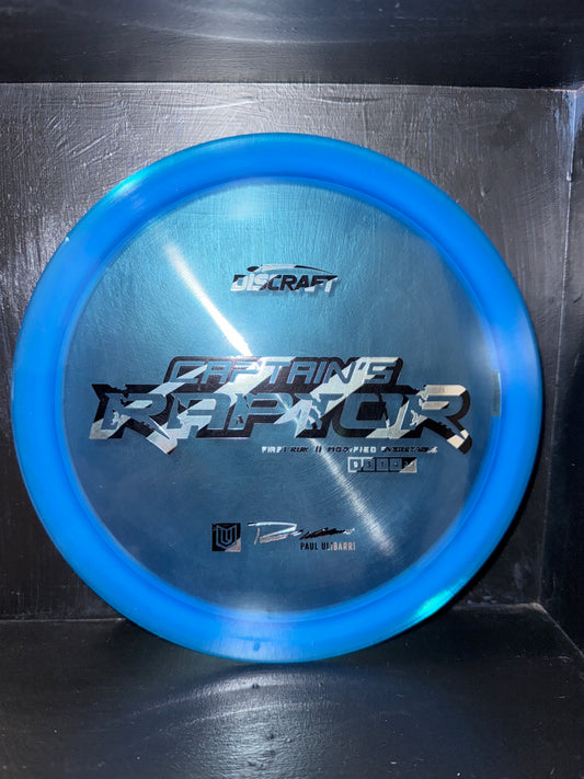 Unthrown Discraft First Run Z Captain’s Raptor 173-174g