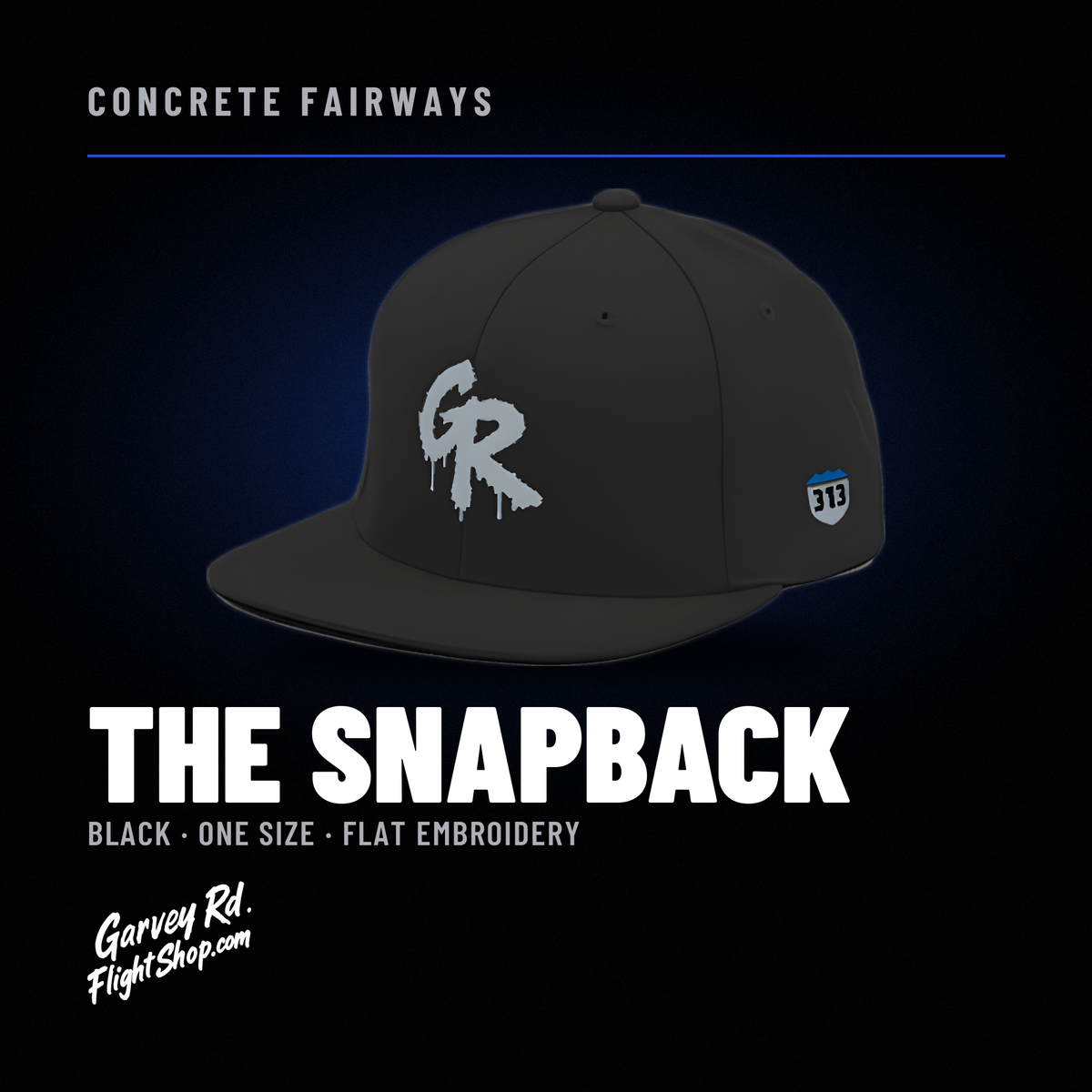 Concrete Fairways snapback – hero