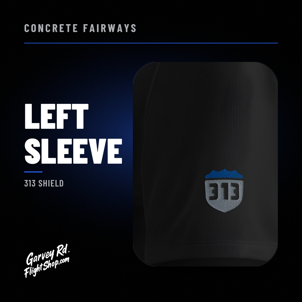 Concrete Fairways women's polo – left sleeve (313 shield)