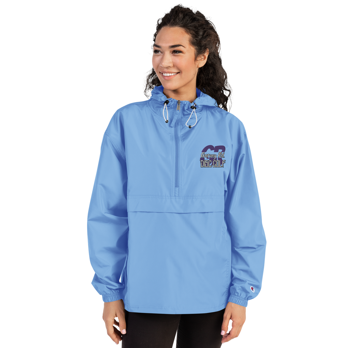 Garvey Rd. Disc Golf Embroidered Champion Packable Jacket