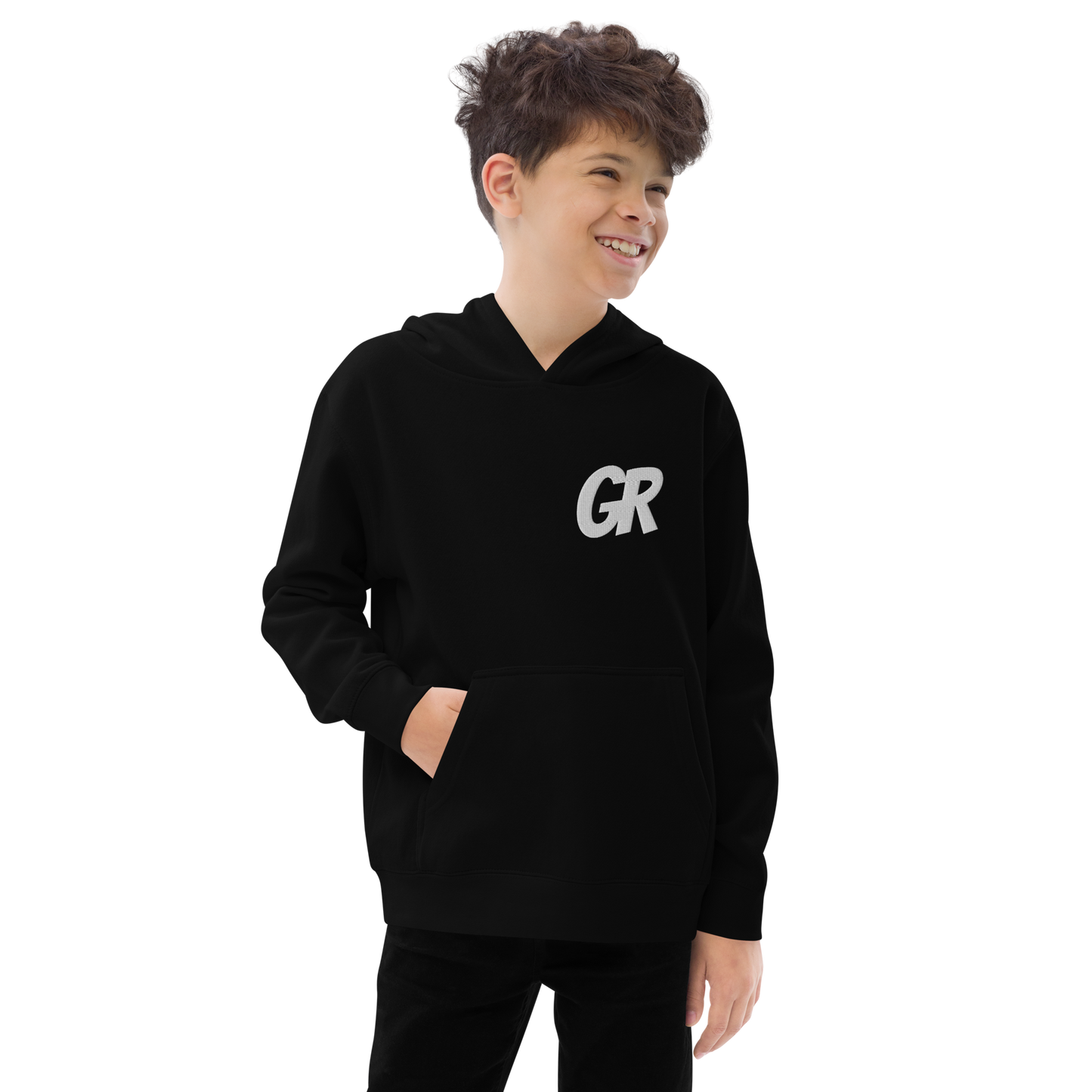 Embroidered "GR" Kids fleece hoodie