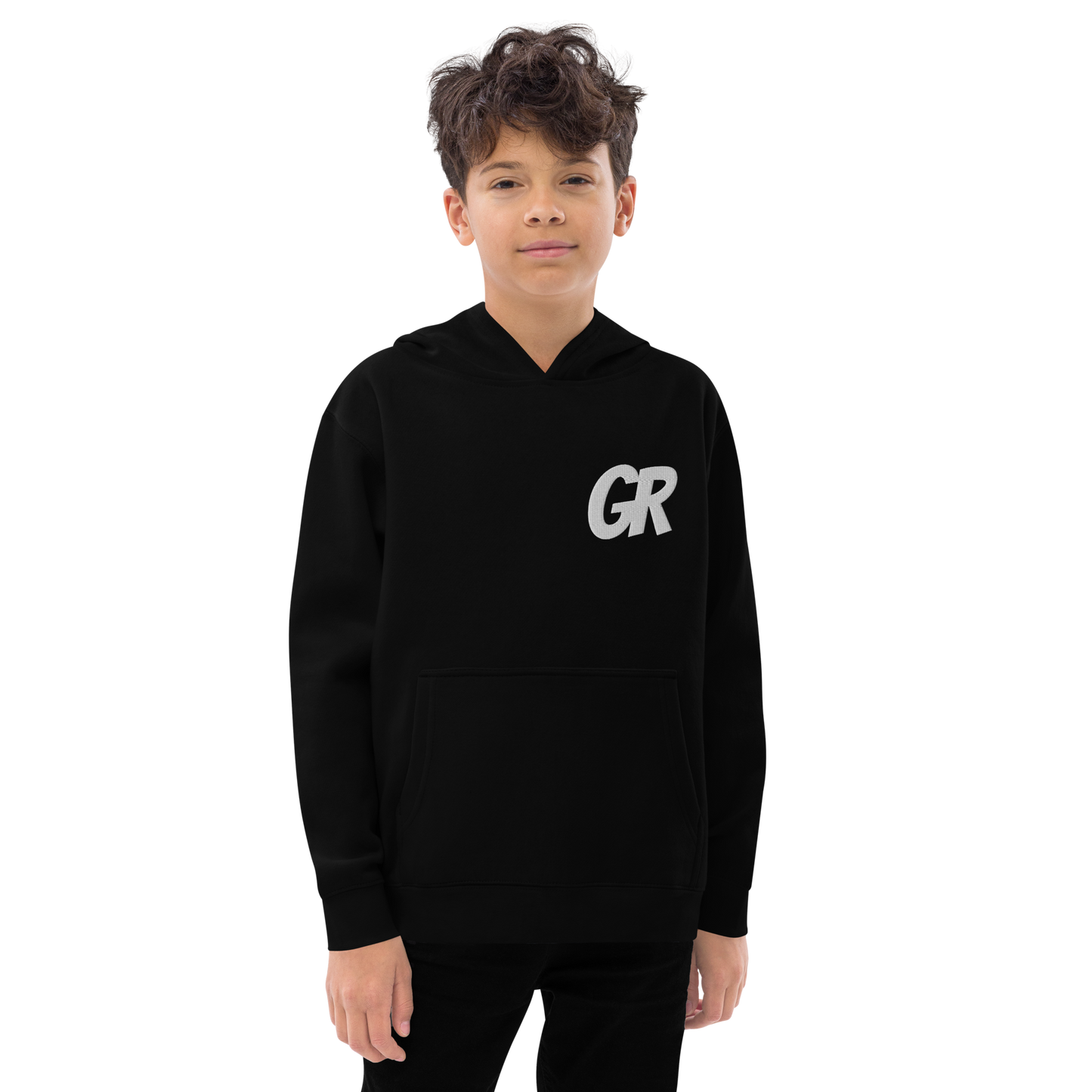 Embroidered "GR" Kids fleece hoodie